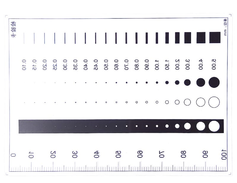 ORBITRANSIT Flaw SEC Size Estimation Chart Dirt Test Gauge for Dot and Line Defects Measuring (10) - Image 1